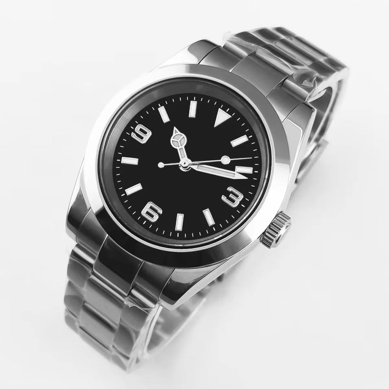 36mm/39mm Corgeut Luxury White Black Automatic Mechanical Wristwatches Numbers Men Watch Sapphire Crystal - Visuel 9 | SAMAG