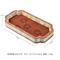 Luxury Chinese Vintage Silk Wooden Jewelry Box, Countertop Display Tray for Perfume Ring Bracelet, Velvet Gemstone Jade Storage