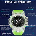 SANDA Men Quartz Watches G Style Military Sports LED Digital Outdoor Waterproof Dual Display Wristwatch - Visuel 5 | SAMAG