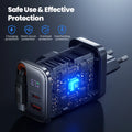 Toocki 67W GaN Charger With Retractable Type-C Cable Digital Display PPS PD3.0 Fast Charger for iPhone 17 16 Samsung S25 S24