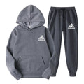 Winter Hoodie Sets Men Fashion Fleece Red Black Brand Pants Casual Jogger Suit Tracksuit Sweatshirt Woman - View 9 | SAMAG
