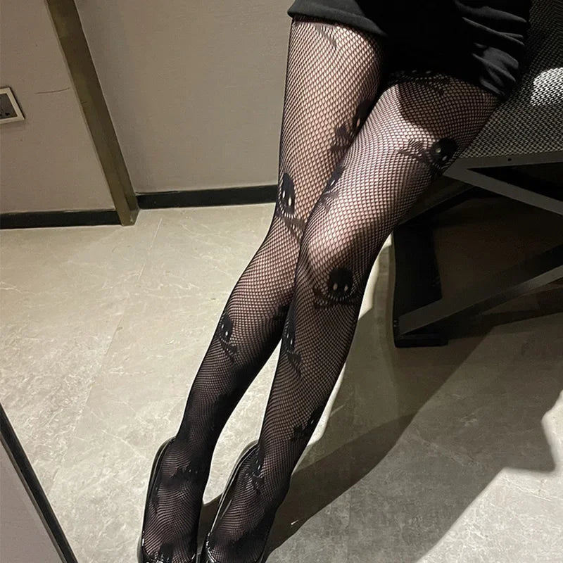 Sexy Women Fishnet Stockings Japanese Style for Girl Tights Lingerie Female Mesh Tight Socks Sheer Pantyhose Fish Net Stockings