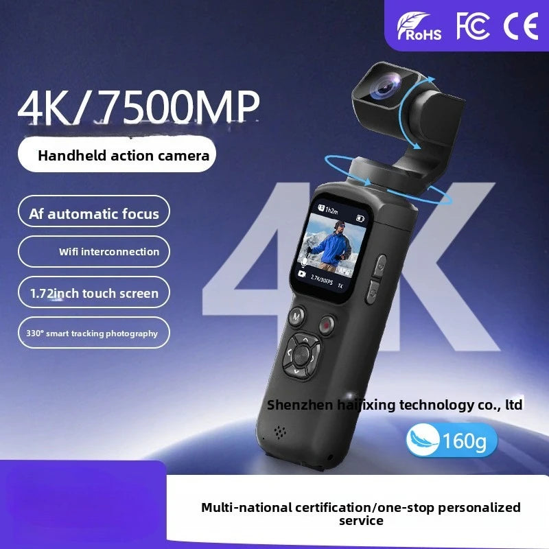 4K WiFi Vlogging Camera 1.72" Touchscreen Mini DV Camcorder Portable Video Recorder for Sport Bike Travel Police Law Enforcement