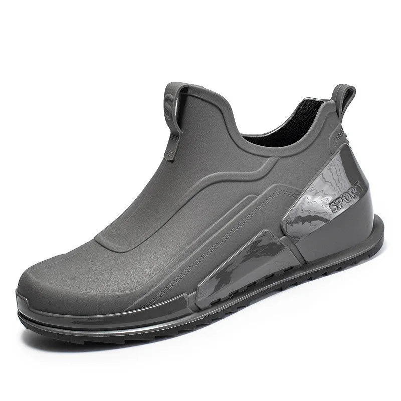 men's short tube rain boots Men Outdoor Non-slip Fishing Shoes Light Hiking Shoes Durable Waterproof Rain Boots Rubber