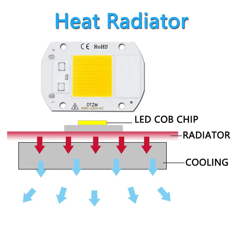 10W 20W 30W 50W AC220V  LED COB chip Engine Smart IC Chips For DIY LED Floodlight Spotlight Lamp