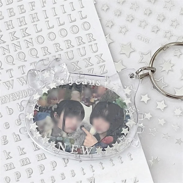3Pcs  Toploader Decorative Stickers Set - Silver Letters & Starburst Star Design Photocard Accessories for Fans, DIY Planner Scrapbook Stationery, Album Decoration Supplies