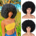 Short Afro Kinky Curly Human Hair Wigs With Bangs Fluffy Natural Bob Wigs Brazilian Full Machine Made Wigs On Sale 180% Density
