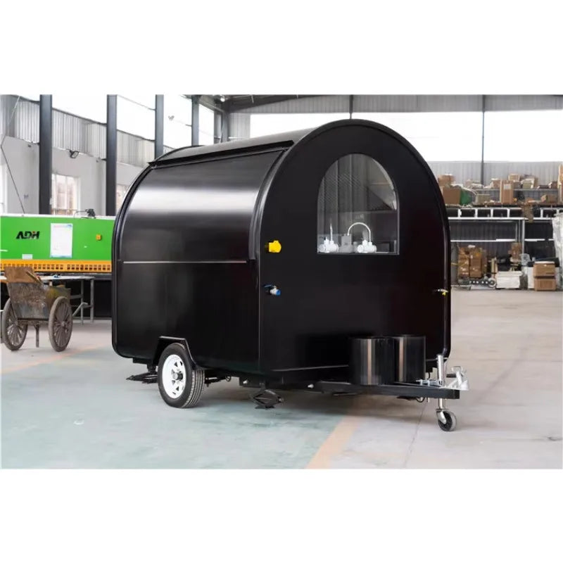 Light Weight EU Fashionable Food Trailer with Water Sink Electric System And Tow Bar for Fast Food Street Shop Cart for Sale