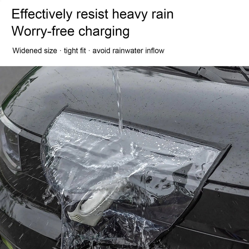 Electric Vehicle Charger Port Rainproof Cover Electric Car Charger Plug Cover Waterproof PVC With Magnetic Stripe For All EV