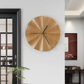 Wood Wall Clocks Modern Simple Chinese Home Sound Off Hanging Clock Living Room Metal Hang Wall Clocks Art Decor No Punching