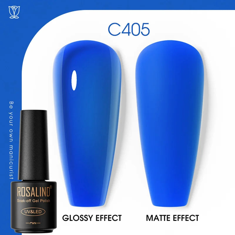 ROSALIND Gel Polish Manicure for Nails Semi Permanent Vernis top coat UV LED Gel Varnish Soak Off Nail Art Gel Nail Polish