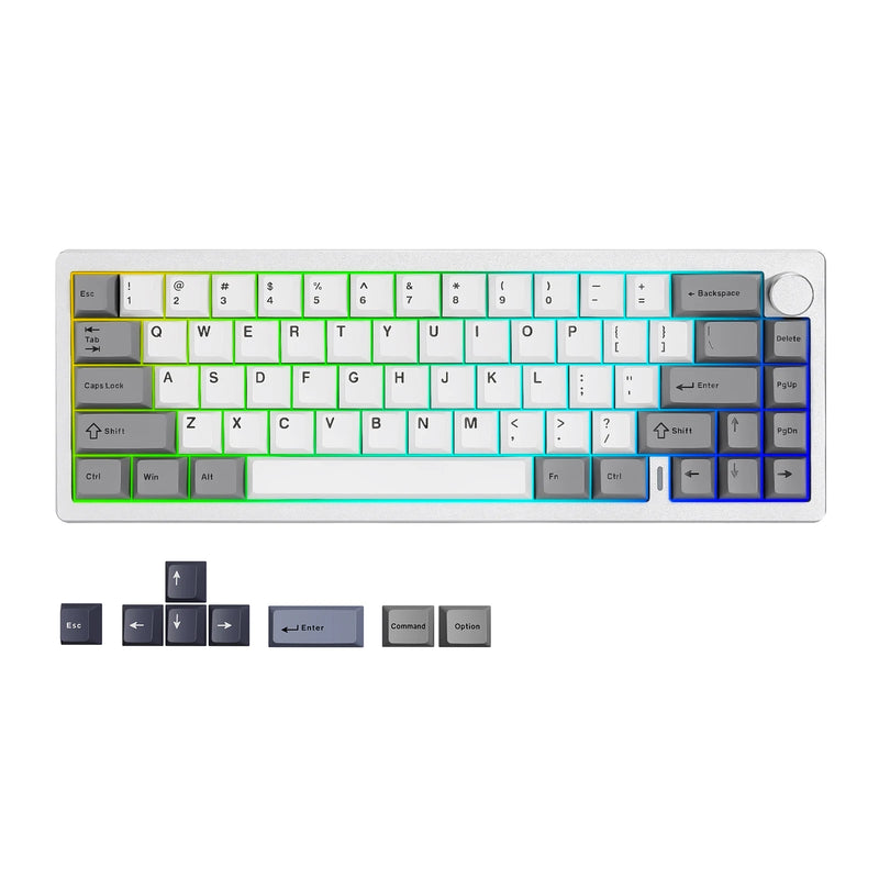 YUNZII AL68 Black QMK/VIA Mechanical Keyboard, Wireless - Visuel 7 | SAMAG