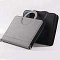 A4 Portable File Folder with Calculator Binder Organizer Manager Office Document Pad Briefcase PU Leather Padfolio Bag Customize