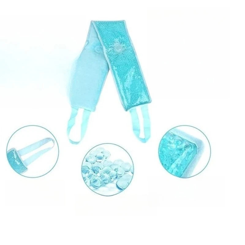 Ice Neck Wrap Cold Compress Pack Cooling Relief Neck Shoulder Care Sky Blue Portable Reusable Daily Outdoor Comfort Cool Supply