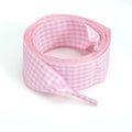 1 Pair Flat Shoelaces Replacement Decorative Check Gingham Shoe Laces for Sneakers Skate Shoe Width 2.5CM Women Men