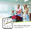 Analog Alarm Clock Battery Operated Analog Desk Clock Portable Silent Bedside Clock with Night Light for Bedroom Bedside