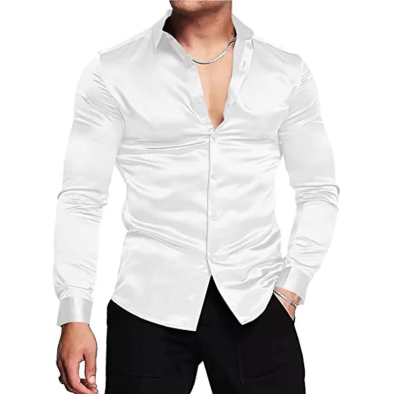 Premium Men's Ultra-Stretch Shirt - High-Quality Silky | SAMAG