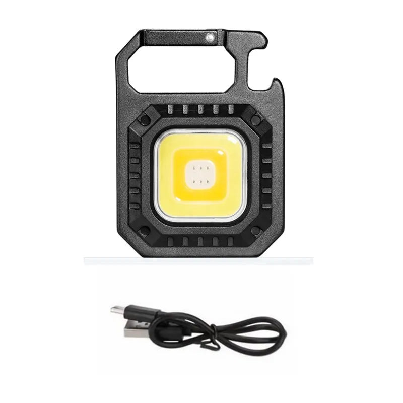 1-5PCS Mini 1500LM LED Flashlight Work Light Portable Pocket Flashlight Keychains Torch USB Rechargeable For Outdoor Camping