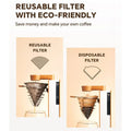 B01C-Portable Electric Foldable Pour Over Coffee Maker Machine For Home Automatic Tea Brewing Function US Plug Included Brewer A