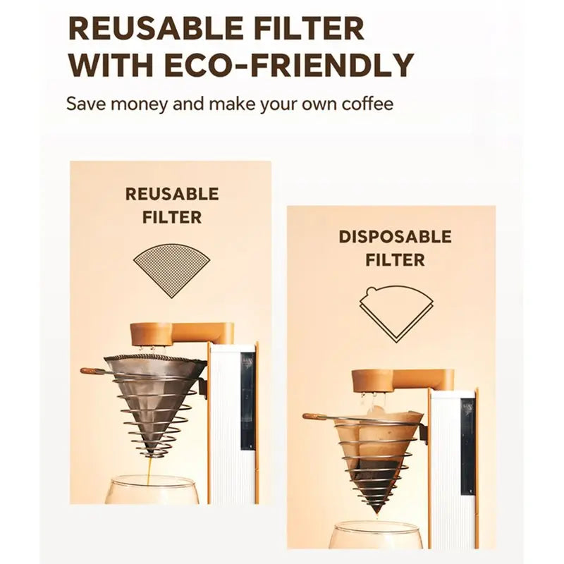 B01C-Portable Electric Foldable Pour Over Coffee Maker Machine For Home Automatic Tea Brewing Function US Plug Included Brewer A