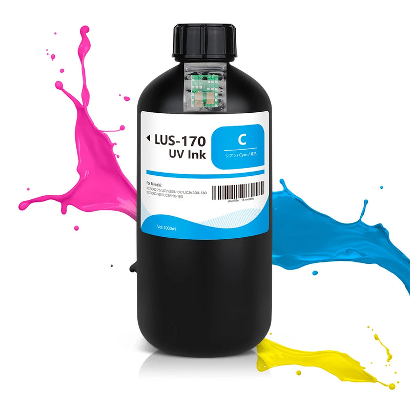 Winnerjet LUS-170 Special Ink Bottle With One Time Use Chip With UV Ink for Mimaki UCJV300-75 UCJV300-107 UCJV300-130