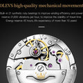 OLEVS Watch for Men 100% Original Automatic Mechanical Man Watches Steel Strap Waterproof Wristwatches Men's Luxury Brand Watch