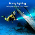 Diving flashlight charging strong light XHP70 focusing - View 3 | SAMAG