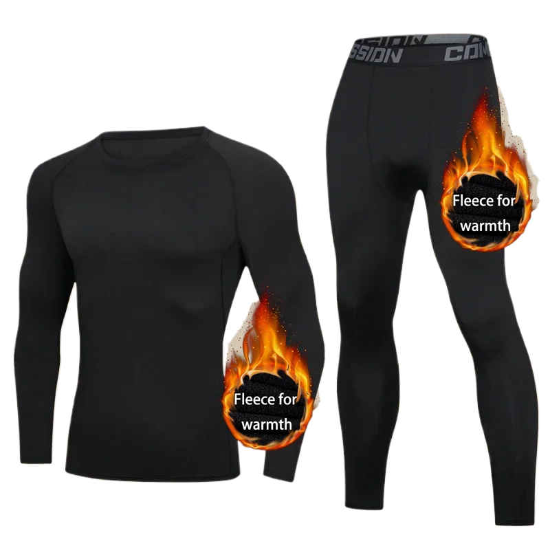Best-Selling Men's Underwear Thermal Set, Double Warmth for Autumn and Winter, Comfortable for Sports Wear