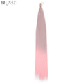 28Inch Ariel Straight Pony Hair Synthetic Yaki Hair Bundles Crochet Braids Hair Ombre Pink Orange Brown Crochet Hair Extensions