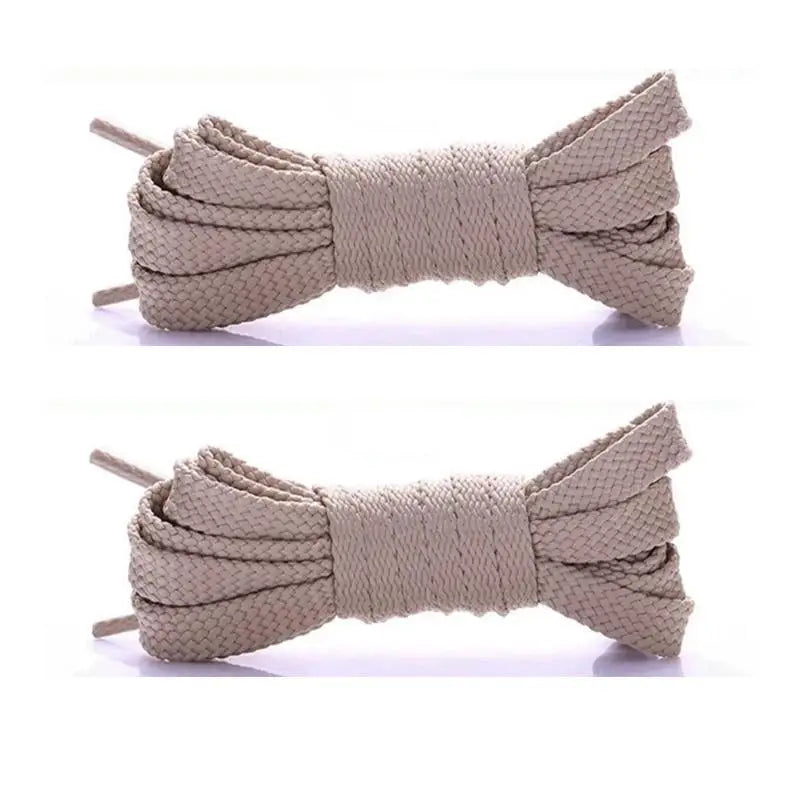 Flat Shoelaces Solid Neutral Color Replacement Shoe Strings Suitable for Sneakers Dad Shoes