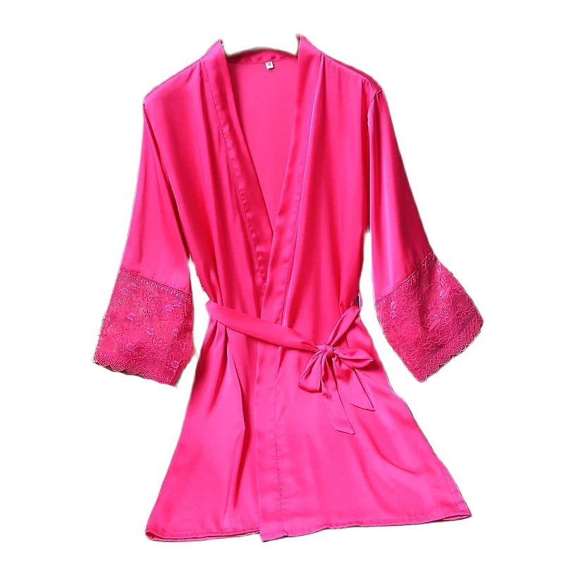 Kimono Bathrobe Gown Female Robe Set Satin Sleepwear | SAMAG