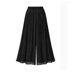 Women High Waist Polka Dot Pleated Wide Leg Pants Elastic - View 7 | SAMAG