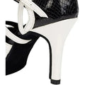 Black White Latin Dance Shoes for Womens Soft Bottom Indoor Jazz Tango Cha Cha Party High Heel Girl Dancing  Hollow Out Sandals