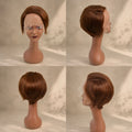TIMOPOL Light Brown Short Straight Pixie Cut Lace Front Human Hair Wigs For Women Pre Plucked Natural Hairline Short Bob Lace Frontal Wig Daily Wear