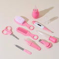 7-in-1 Baby Care Kit: Newborn Grooming Set (Nail Clippers/Brush/Thermometer) for Infant (Pink/Blue)