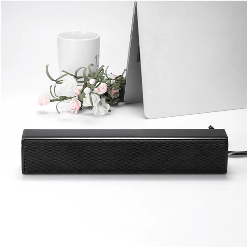 Portable 3D Stereo HD Sound Computer Speaker Sound Box Home Theater Soundbar Mini Subwoofer Desktop Sound Bar for Tv Office Game