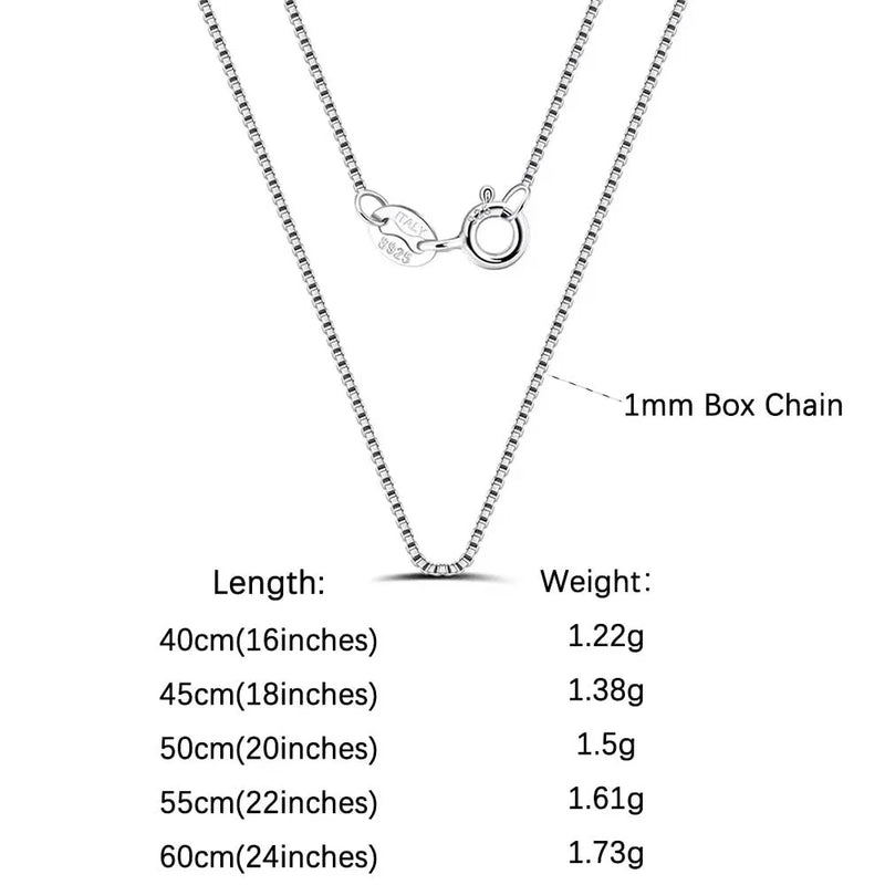 ORSA JEWELS 100% 925 Sterling Silver Link Chain Necklaces Minimalism Snake/Paperclip/Box/Figaro/Chopin/Cuban Chains 40-60cm