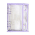 A5 6-Ring Transparent PVC Binder Cover Dual Snap Closure Clear Notebook Organizer for Paper Documents Planner Protection