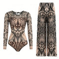Women's Long Sleeve Swimwear Sunscreen One Piece Swimsuit | SAMAG