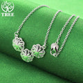 18K Gold Three Snowflakes Pendant Necklace For Women necklaces Fashion Party Birthday Wedding Jewelry Choker