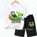 Children's Plants Vs. Zombies Short - Sleeved T - Shirt Set | SAMAG