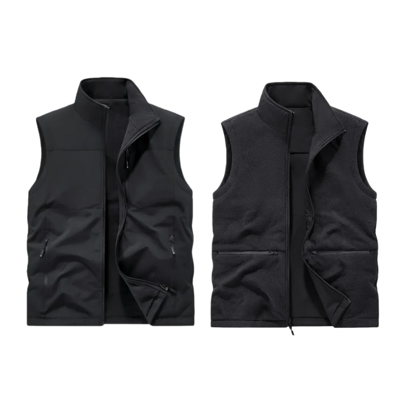 Autumn Winter Comfortable Versatile Windproof Casual Vest Outdoor Leisure Fishing Men Leather Vest Men Fashion Breathable Vest