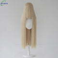 Very High Quality 600g 68 Colors 40 Inch 100cm Long Straight Cosplay Wig With Bangs Heat Resistant Hair Anime Wigs + Wig Cap