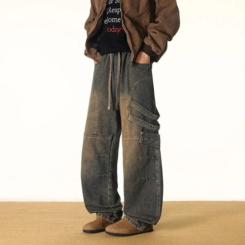 Big Size Straight Leg Men's Jeans Loose Fit Man Pants | SAMAG