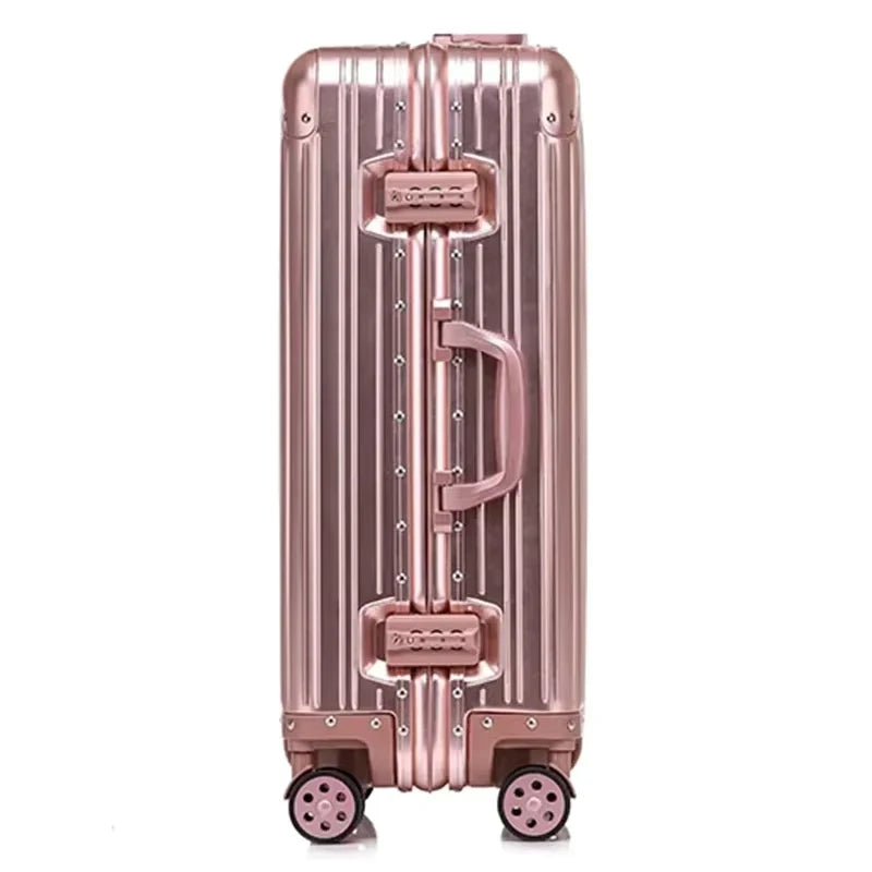 KLQDZMS 20"24"26"29Inch Business Luggage All Aluminum Magnesium Alloy Boarding Box Large Capacity Trolley Case Men's Suitcase