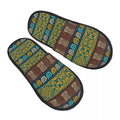 Custom Kizomba Samakaka Ankara Print Soft Memory Foam House Slippers Women African Wax Design Comfy Warm Anti-skid Sole Slipper