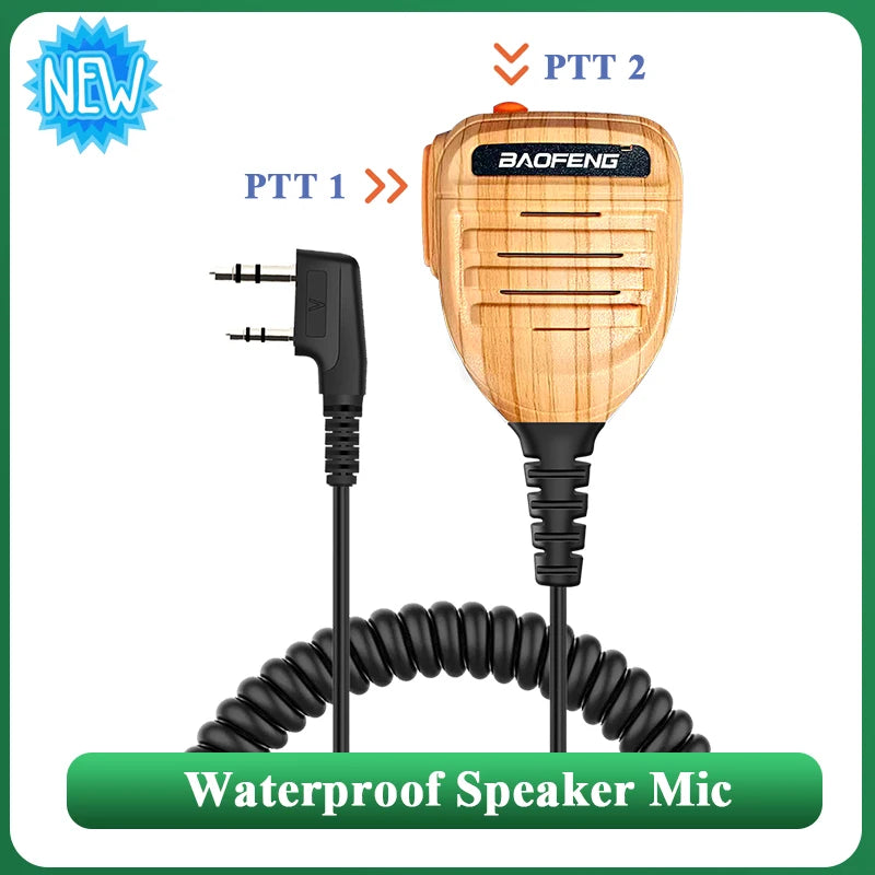 Baofeng Walkie Talkie Speaker Microphone Waterproof PTT Mic For UV-5R UV-16 UV-13 UV-21 UV17 Two Way Radio QuanSheng UV-K5 UV-K6