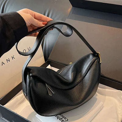 Vintage Soft Leather Dumpling Bag For Women All-Match | SAMAG