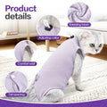 Breathable Pet Recovery Suit Soft Cotton High Elastic Cat Sterilization Clothes Adjustable Anti-Licking Weaning Jumpsuit