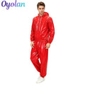 Men's Sauna Tracksuit Set Zipper Hoodie Drawstring Pants | SAMAG